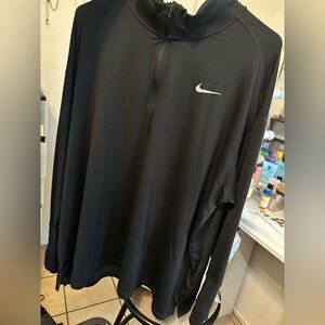 Nike Black Long-Sleeve Quarter-Zip Performance Pullover